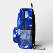 Sac À Dos Imprimé Cobalt bleu floral élégant bleu calligraphie (Droite)