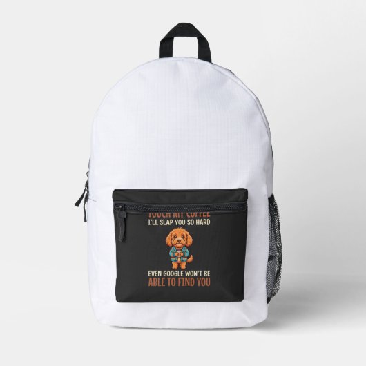 Sac À Dos Imprimé Cockapoo Amoureux de Café Drôle (Recto)