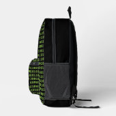 Sac À Dos Imprimé Code binaire informatique (Droite)