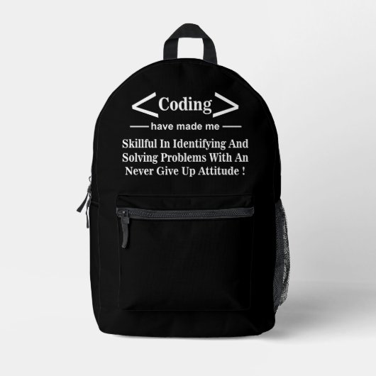 Sac À Dos Imprimé Codeur Développeur Programmeur Codeur Coding (Recto)