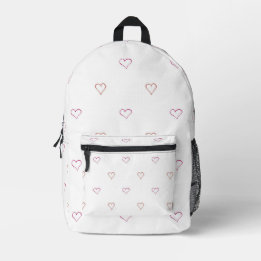 Sac À Dos Imprimé Coeurs