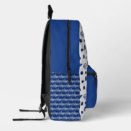 Sac À Dos Imprimé Coeurs bleus, Pom Poms, Motif mégaphone (Gauche)