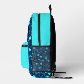 Sac À Dos Imprimé Coeurs bleus vifs (Droite)