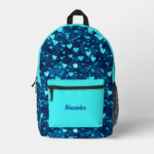 Sac À Dos Imprimé Coeurs bleus vifs