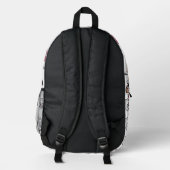 Sac À Dos Imprimé Cœurs de Pug (Verso)