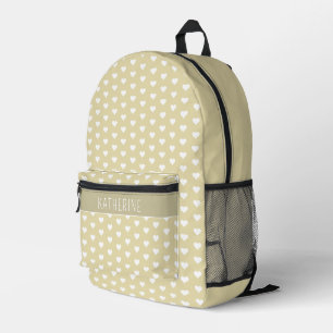 Sac À Dos Imprimé Coeurs mignons personnalisés Motif Tan Shade