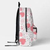 Sac À Dos Imprimé Cœurs roses et petit cochon (Gauche)