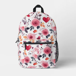 Sac À Dos Imprimé Coeurs roses et Rose