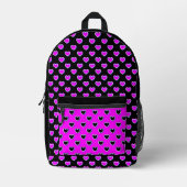 Sac À Dos Imprimé Cœurs roses noirs frappants (Recto)