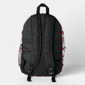 SAC À DOS IMPRIMÉ COEURS ROUGE ET BLANC RANDOM AVEC SCRIPT D'AMOUR (Verso)