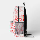 Sac À Dos Imprimé Coeurs rouge et rose (Droite)