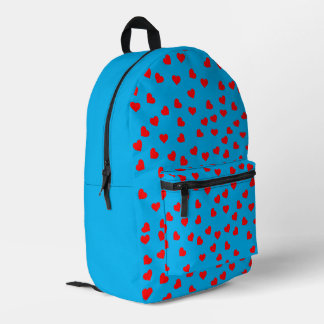 Sac À Dos Imprimé Coeurs rouges joueurs Sky Blue