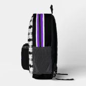 Sac À Dos Imprimé Coeurs violets B&W battants (Droite)