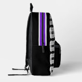 Sac À Dos Imprimé Coeurs violets B&W battants (Gauche)