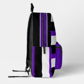 Sac À Dos Imprimé Coeurs violets B&W battants (Gauche)