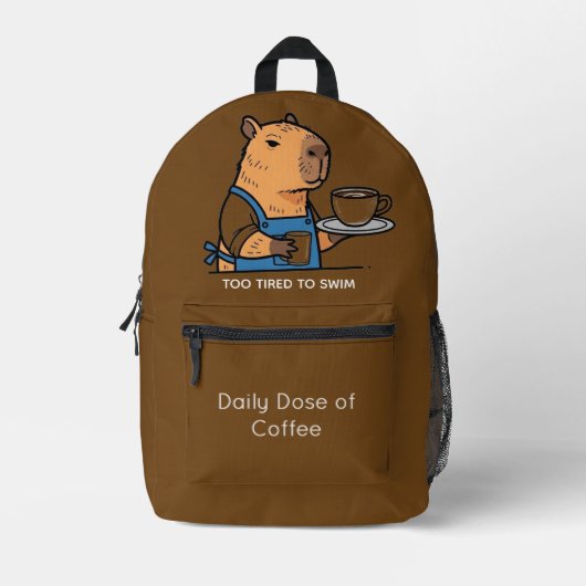 Sac À Dos Imprimé Coffee Break Capybara Backpack (Recto)