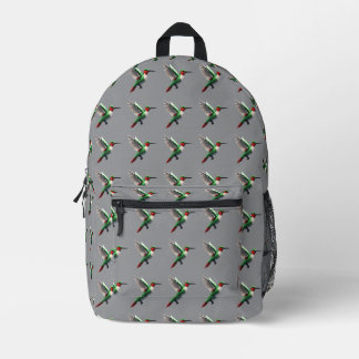 Sac À Dos Imprimé Colibri vert