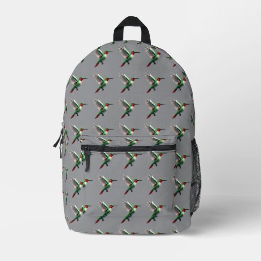 Sac À Dos Imprimé Colibri vert (Recto)