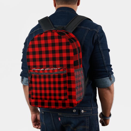 Sac À Dos Imprimé Collage damier rouge noir (Insitu (Modèle))