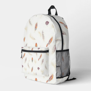 Sac À Dos Imprimé Collection Boho de luxe en plumes branchées