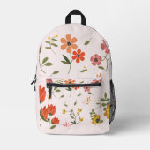 Sac À Dos Imprimé collection de fleurs (Recto)