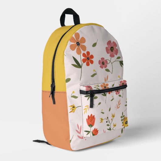 Sac À Dos Imprimé collection de fleurs (Coin arrière gauche)