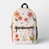 Sac À Dos Imprimé collection de fleurs (Recto)