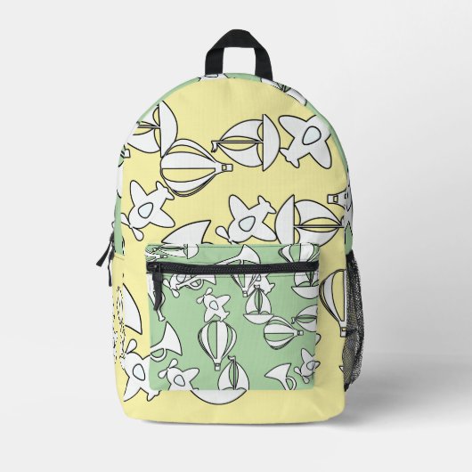 Sac À Dos Imprimé Collection de jouets Enfants Jaune Kinder Vert (Recto)