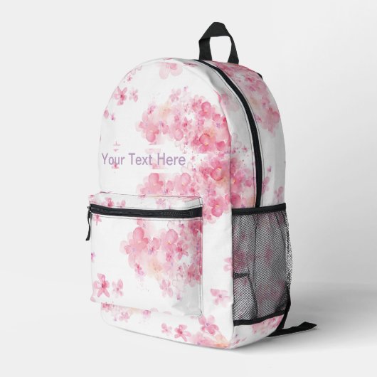 Sac À Dos Imprimé Collection rose fleur pour chaque style et âge (Coin arrière droit)