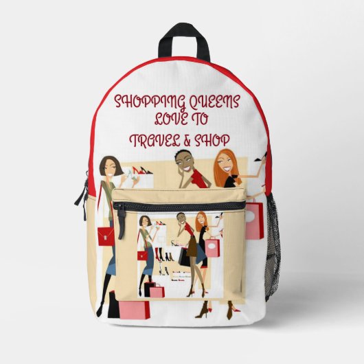 Sac À Dos Imprimé Collection Shopping Queen - Dames (Recto)