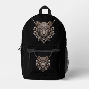 Sac À Dos Imprimé Collier de luxe en diamants à motif floral léopard