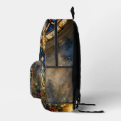 Sac À Dos Imprimé Colombe de Noël en vitrail (Droite)