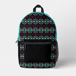 Sac À Dos Imprimé Coloré Bleu Bleu Violet Rose Imprimé Coupe Sac à c