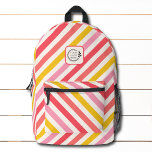 Sac À Dos Imprimé Coloré Bonbons Grilles Ajouter Logo Entreprise<br><div class="desc">Colorful Candy Stripes Ajouter Logo Corporate Backpack comprend un motif rayé coloré en rouge,  orange,  rose,  jaune et blanc avec votre logo d'entreprise personnalisé. Parfait pour les cadeaux d'entreprise,  l'école,  les sports,  la salle de gym,  les voyages et plus encore. Conçu par ©2024 Evco Studio www.zazzle.com/store/evcostudio</div>