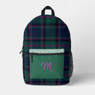 Sac À Dos Imprimé Colorful Clan Cooper Plaid Monogrammed Imprimé