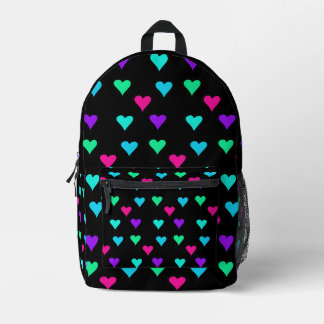 Sac À Dos Imprimé Colorful Hearts Pattern
