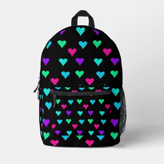Sac À Dos Imprimé Colorful Hearts Pattern (Recto)