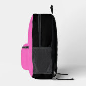 Sac À Dos Imprimé Combinaison de couleur noire rose (Droite)