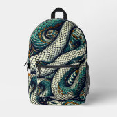 Sac À Dos Imprimé Conception BackPack Motif Snake (Recto)