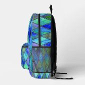 Sac À Dos Imprimé Conception Blue Diamant (Droite)