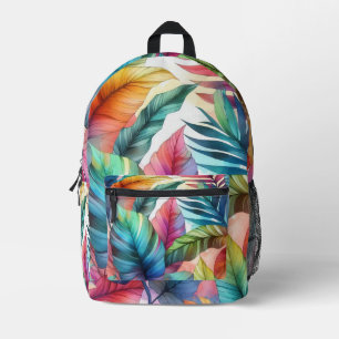 Sac À Dos Imprimé Conception couleur Feuille Tropical Aquarelle