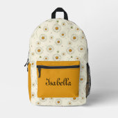 Sac À Dos Imprimé conception customisée marguerite (Recto)