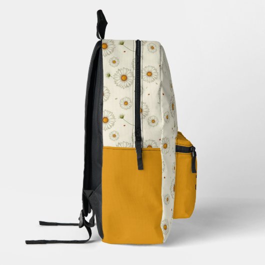 Sac À Dos Imprimé conception customisée marguerite (Gauche)