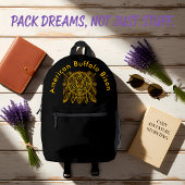 Sac À Dos Imprimé Conception de bison avec plumes et Motifs géométri