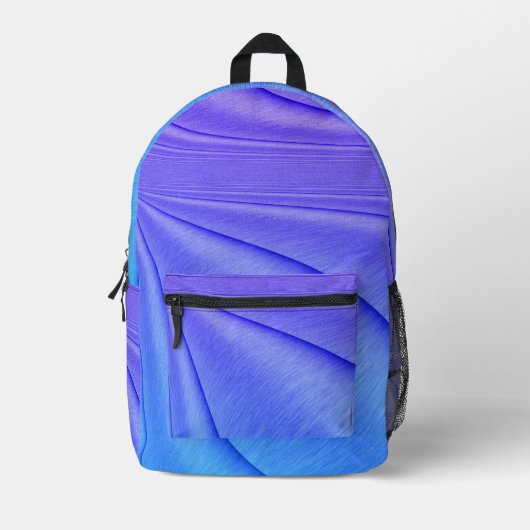 Sac À Dos Imprimé Conception de Contour Violet à Indigo brossé (Recto)