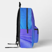 Sac À Dos Imprimé Conception de Contour Violet à Indigo brossé (Gauche)