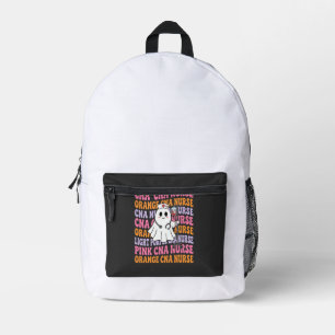 Sac À Dos Imprimé Conception de fantôme d'infirmière CNA Halloween