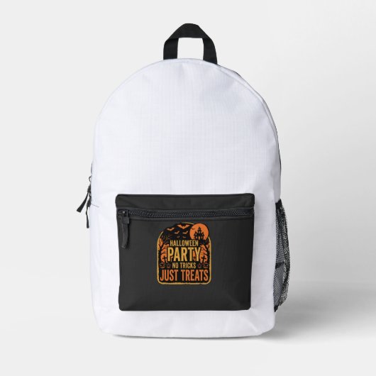 Sac À Dos Imprimé Conception de fête d'Halloween pas de tours juste (Recto)
