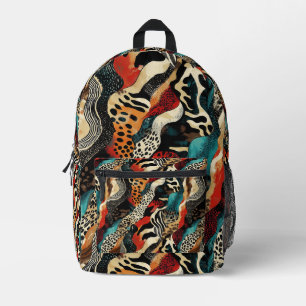Sac À Dos Imprimé Conception de fusion d'impression animale élégante