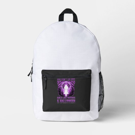 Sac À Dos Imprimé Conception de Halloween pour filles comme des sorc (Recto)